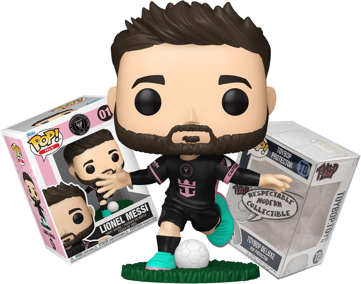 Amazon.com: Funko Lionel Messi Away Kit with Ball and Grass +